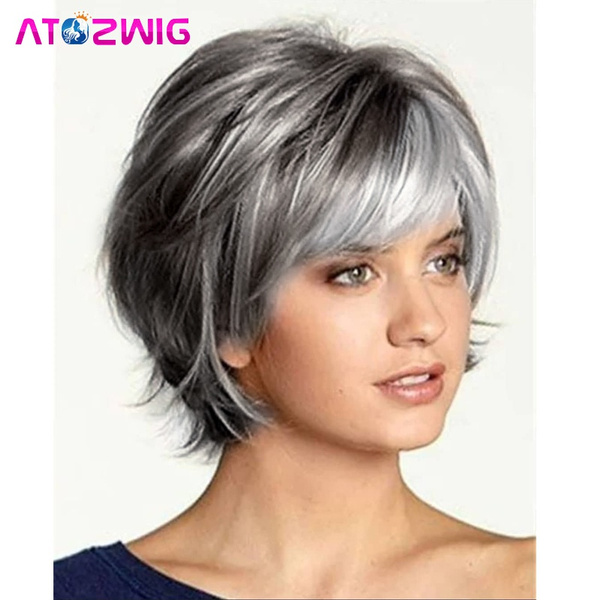 Ladies short white on sale wigs