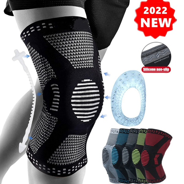 Knee Patella Protector Brace Silicone Spring Knee Pad Basketball ...