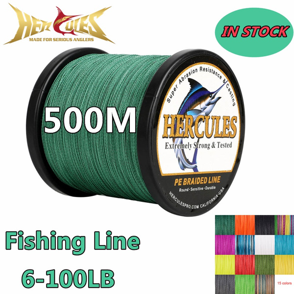 HERCULES Fishing Line 6LB-100LB 4 Strands PE Braided Wear Resistance Strong  Fishing Line 100M 300M 500M