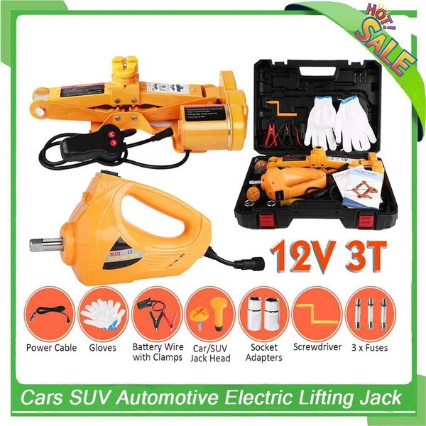 3Ton 12V DC Electric Jacks Lifting Car SUV Emergency Tire Change