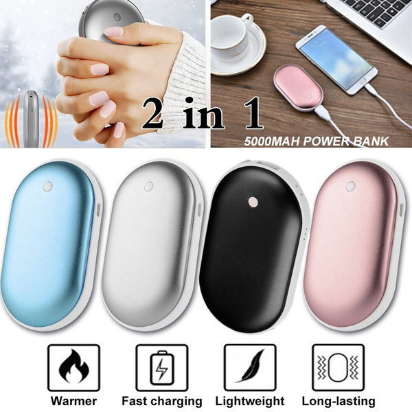 Portable Hand Warmer 5000mAh Power Bank Rechargeable Pocket Warmer