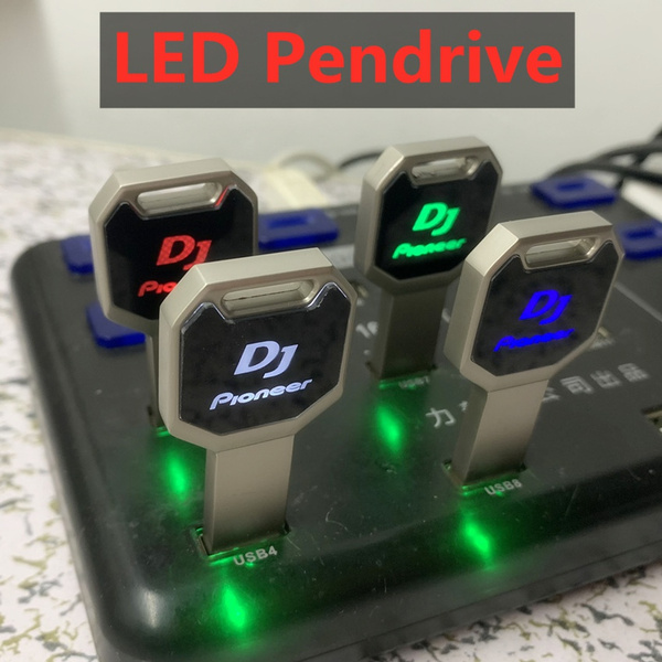 LED Pendrive Pioneer DJ USB 2.0 Memory Flash U Disk 4GB-512GB High