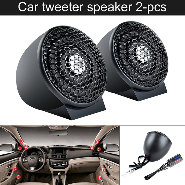 2pcs Car Tweeter Loudspeaker 150W 4Ohm Audio Silk Film for High-Pitched ...