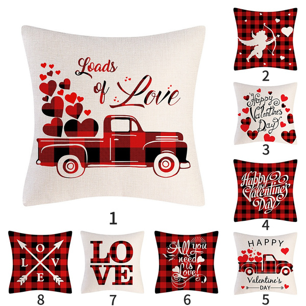 valentine's throw pillows