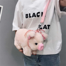 pink, cute, Plush, Backpacks