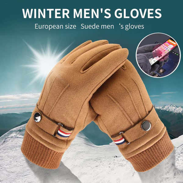 Mens Winter Gloves Touchscreen Fingers