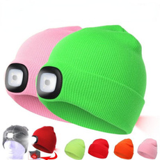 Fashion, led, knitted hat, Running