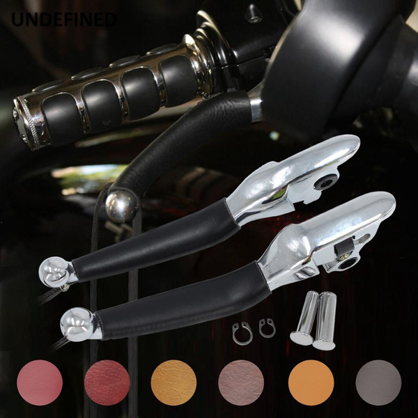 Motorcycle Universal Heavy Duty Leather Brake Clutch Lever Cover For