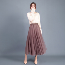 long skirt, high waist, autumn and winter, Elegant