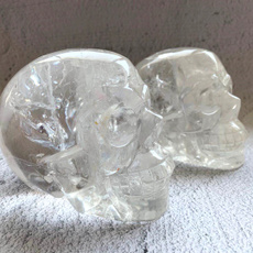 quartz, art, naturalcrystal, skull