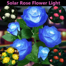 solarflowerlight, Outdoor, solarroselight, Home Decor