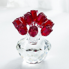 Collectibles, glasspaperweight, Flowers, Christmas