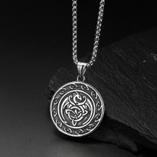 hip hop jewelry, knot, vikingnecklace, titanium steel necklace