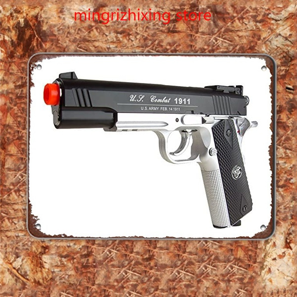 500 Fps New Full Metal Wg Airsoft M 1911 Gas Co2 Hand Gun Pistol W/ 6mm