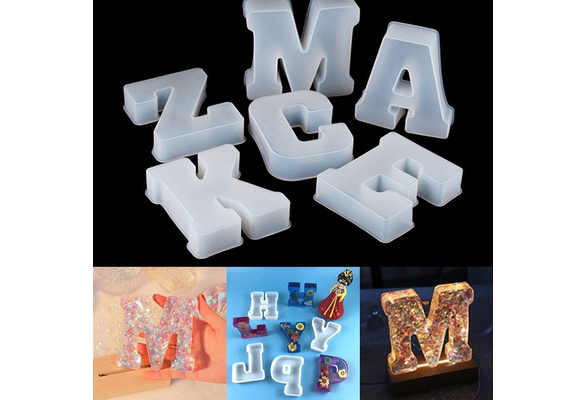 10/16CM 26 Letter Molds Big Size 10CM Alphabet Resin Pendant Craft DIY  Epoxy Jewelry Art Craft Making Tools