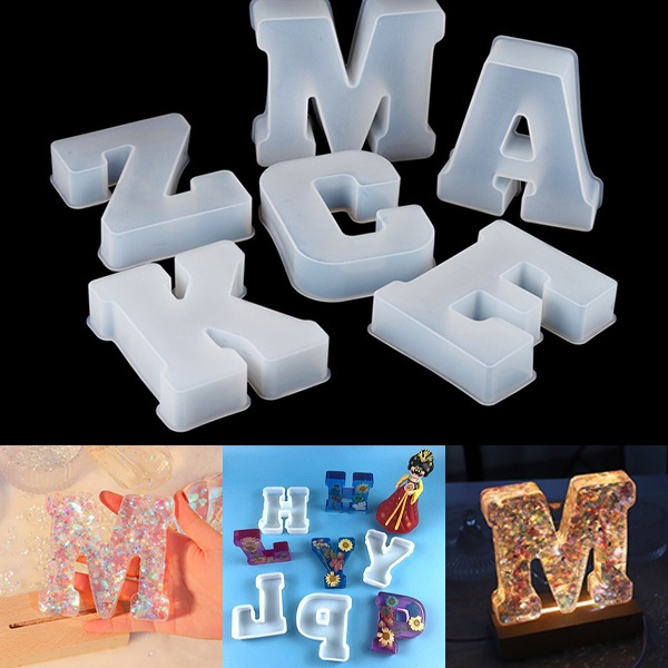10/16CM 26 Letter Molds Big Size 10CM Alphabet Resin Pendant Craft