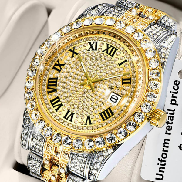 Brand Men Big store Diamond Watch