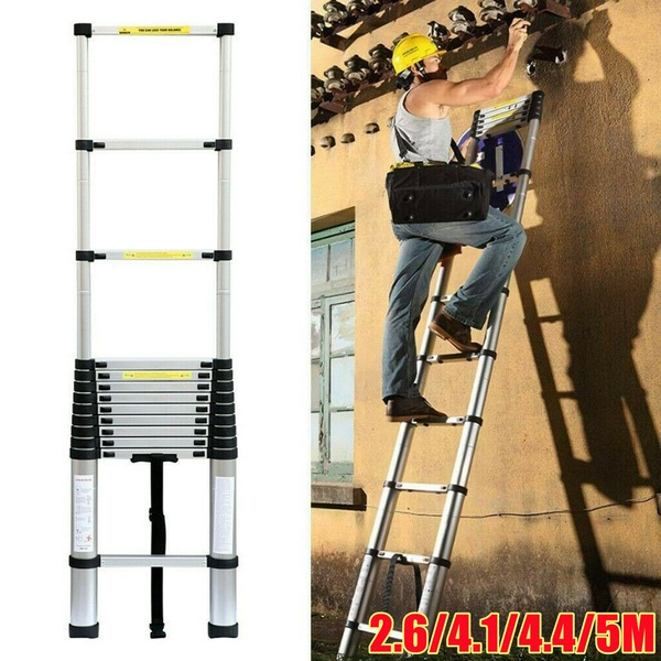 Telescoping Telescopic Extension Ladder Aluminum Alloy Extendable
