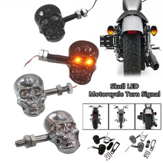 Motorcycle Cufflinks, taillight, turnsignallight, skull