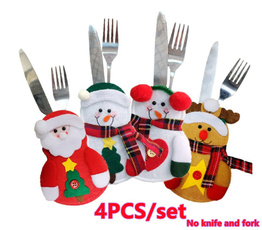 snowman, Forks, Christmas, Restaurant