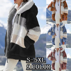 Plush, cardigan, Winter, winter coat