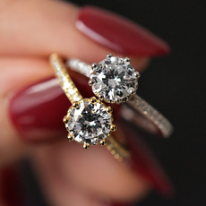 DIAMOND, 925 silver rings, solitarering, proposalring
