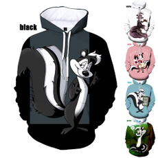 3D hoodies, pepelepew, Animal, unisex