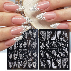 nail decoration, nail stickers, art, Lace