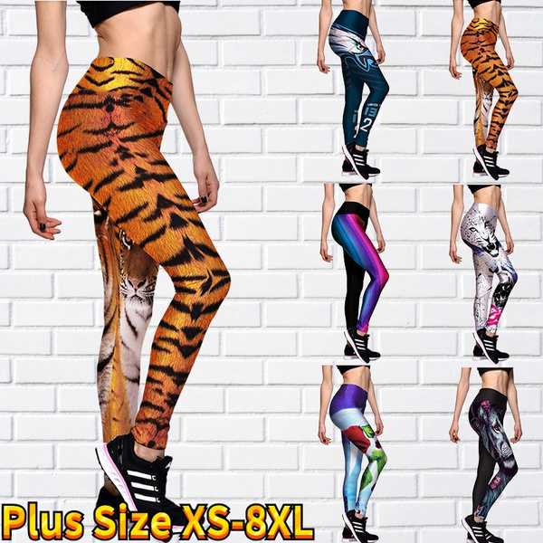 Full Length Leggings Women Casual Sports Fitness Pants Printed
