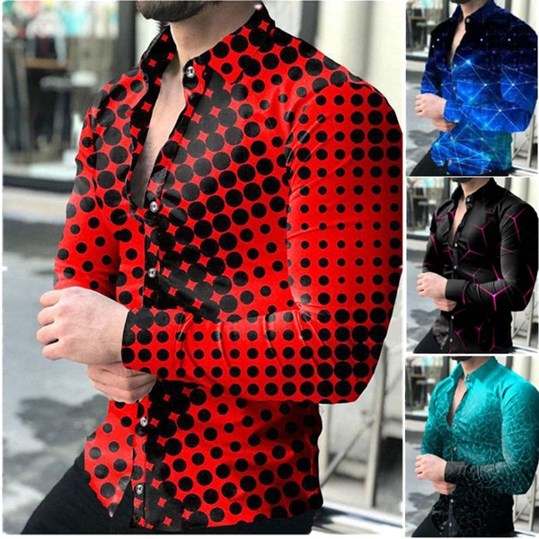 2022 European and American New Style Autumn Men's Long-sleeved Shirts ...