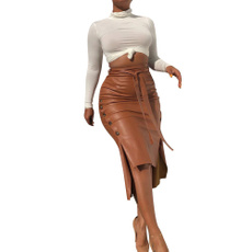 packagehopskirt, leather dress, Fashion, short dress
