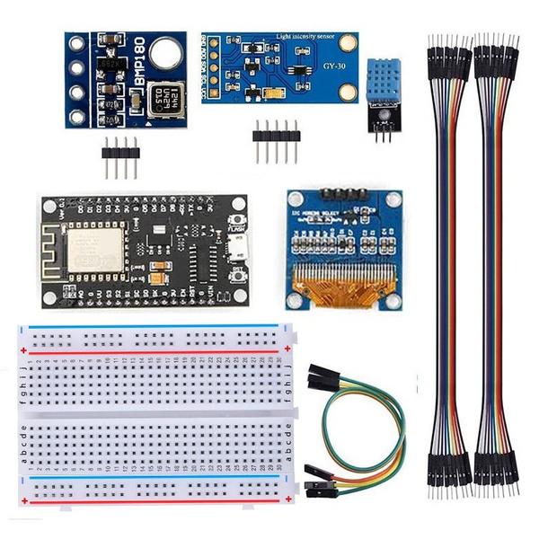Esp8266 Weather Station Kit With Dht11 Temperature Humidity Bmp180 Atmosphetic Pressure 1253