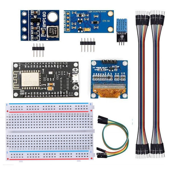 Esp8266 Weather Station Kit With Dht11 Temperature Humidity Bmp180 Atmosphetic Pressure 1305