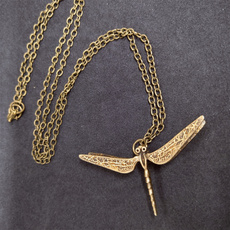 Brass, dragon fly, Chain Necklace, Fashion