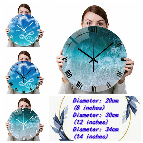 2022 wall clock, art pattern round wall clock, home wall clock, office ...