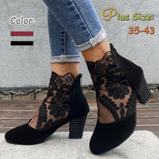 heeled, Spring/Autumn, Hollow-out, Women's Fashion