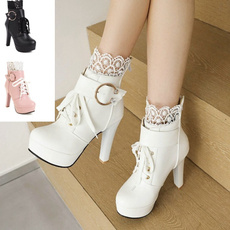ankle boots, pink, Fashion, Platform Shoes