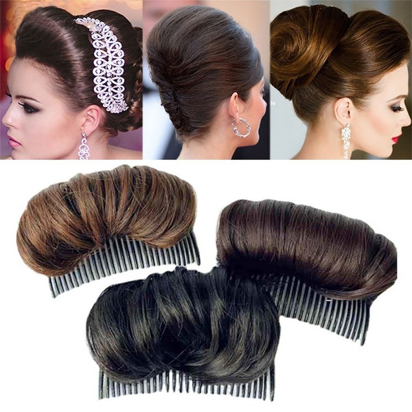 New Invisible Fluffy Hair Pad False Hair Bun Hair Base Bump Styling ...