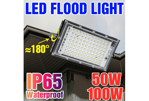 100W LED Flood Light Outdoor Spotlight Led Floodlight Lamp 50W LED  Reflector Street Lamp Waterproof IP65 Landscape Lighting 180-240V