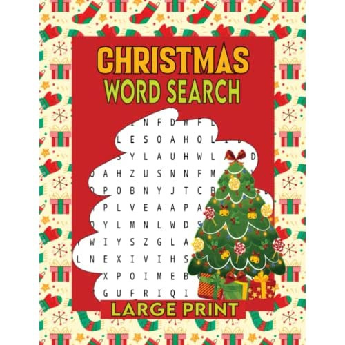 Christmas Word Search Large print: Large Print Word Search Puzzle Book ...