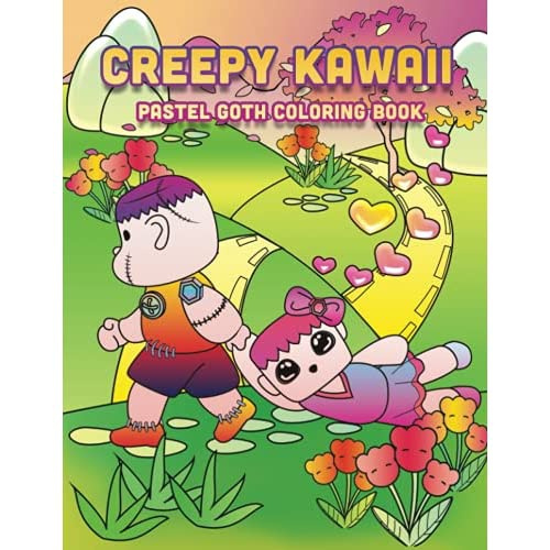  Creepy Kawaii Pastel Goth Coloring Book: Cute Horror