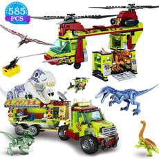 Toy, transporttruck, jurassic, tyrannosauru
