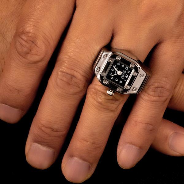 Stellar Sphere Finger Ring Watch in Gold | DIGITS Watch Shop – DIGITS®