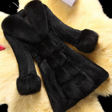 fur coat, Plus Size, wool coat, korean style