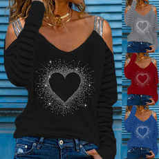 blouse, heartprintshirt, Fashion, Tops & Blouses
