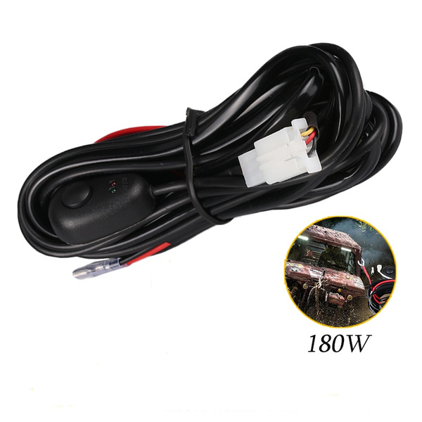 2M LED Light Bar Wiring Harness Off Road Power 40A/12V 180W Waterproof