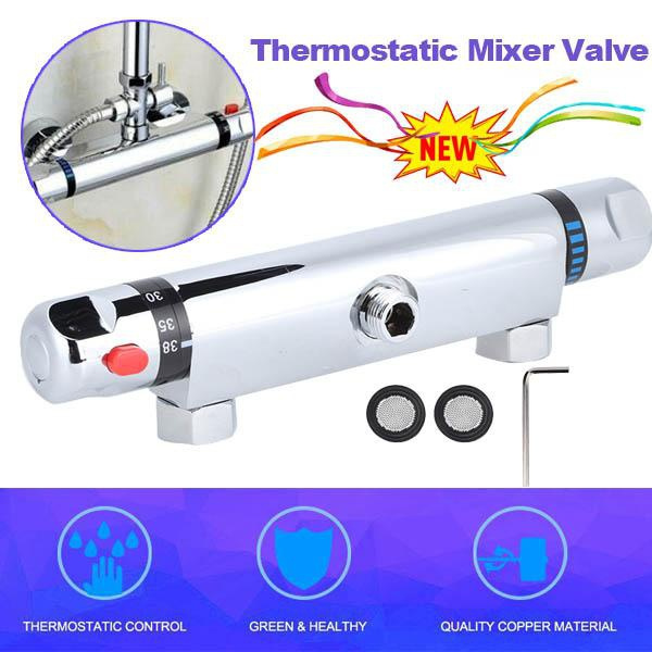 Modern Thermostatic Shower Mixer Bar Replacement Valve Outlet Home