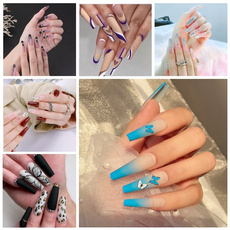 butterfly, nail decoration, nail tips, pressonnail
