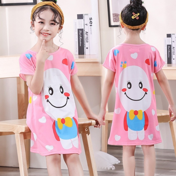 Kids Girls Sleepwear Mermaid Rainbow Printed Princess Night Dresses  Nightgowns | eBay
