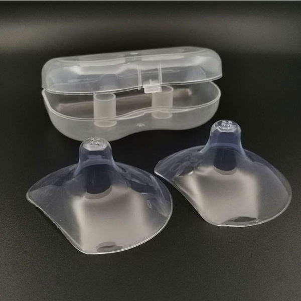 Silicone Nipple Shield for Breast Feeding with Plastic Box